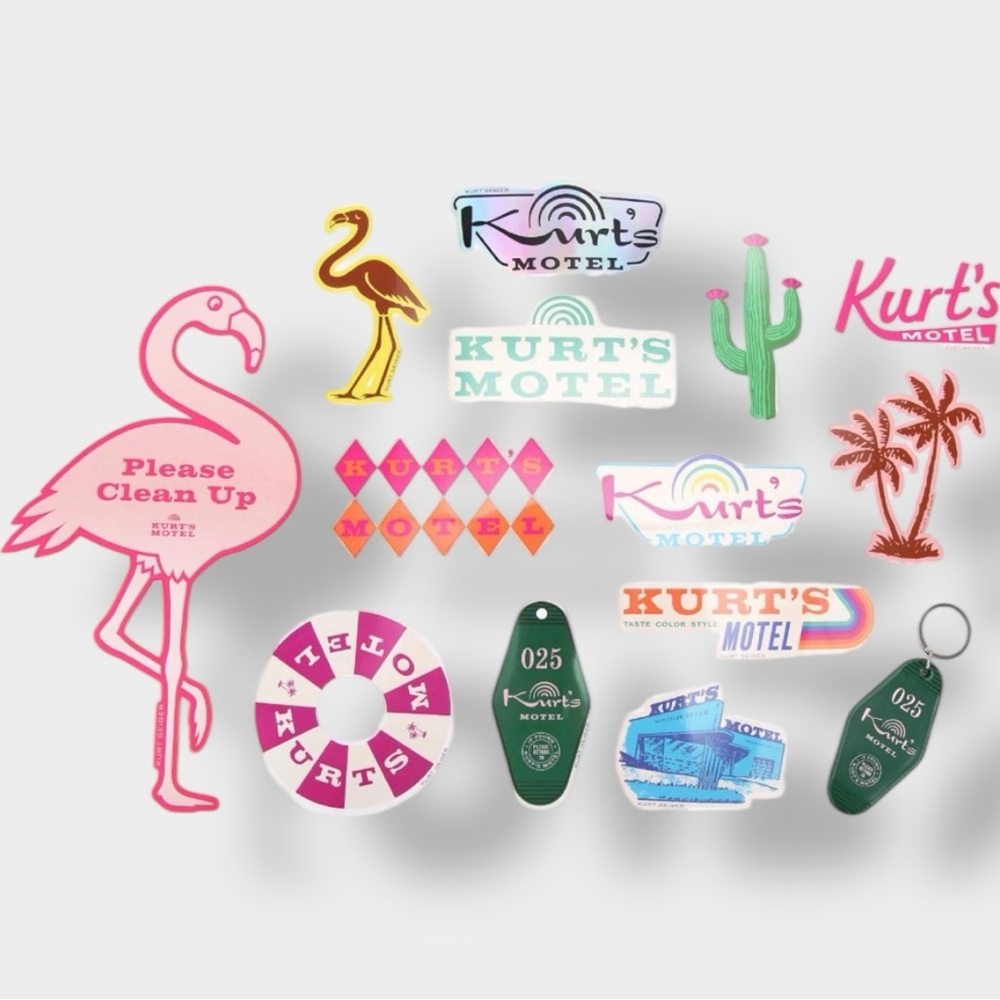 Kurt Geiger Pink Flamingo Party Sticker Pack - Picture 2 of 4